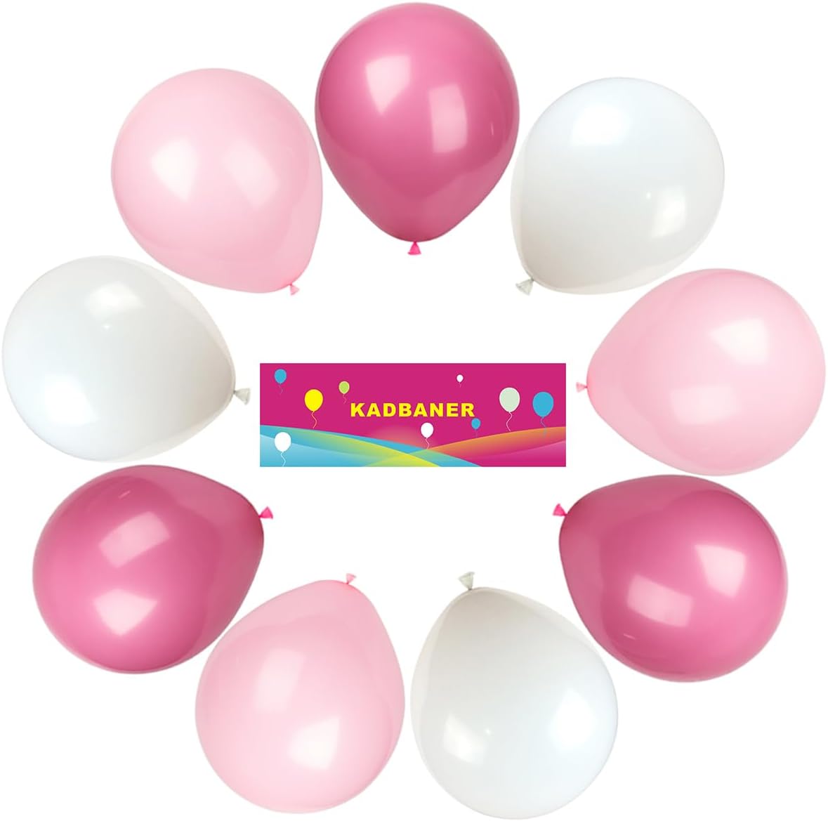 White Pink Light Rose Red Balloons,100 Pack 12 Inch Latex Balloons,for Wedding Birthday Party Baby Shower Christmas Party Decorations ﻿
