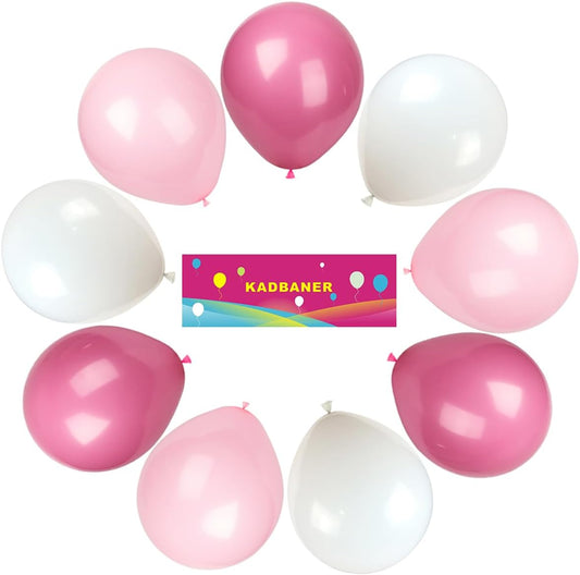 White Pink Light Rose Red Balloons,100 Pack 12 Inch Latex Balloons,for Wedding Birthday Party Baby Shower Christmas Party Decorations ﻿