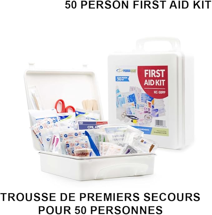 Primacare 50 Person Large Emergency Preparedness First Aid Kit for Home, School and Office, Wall Mounted