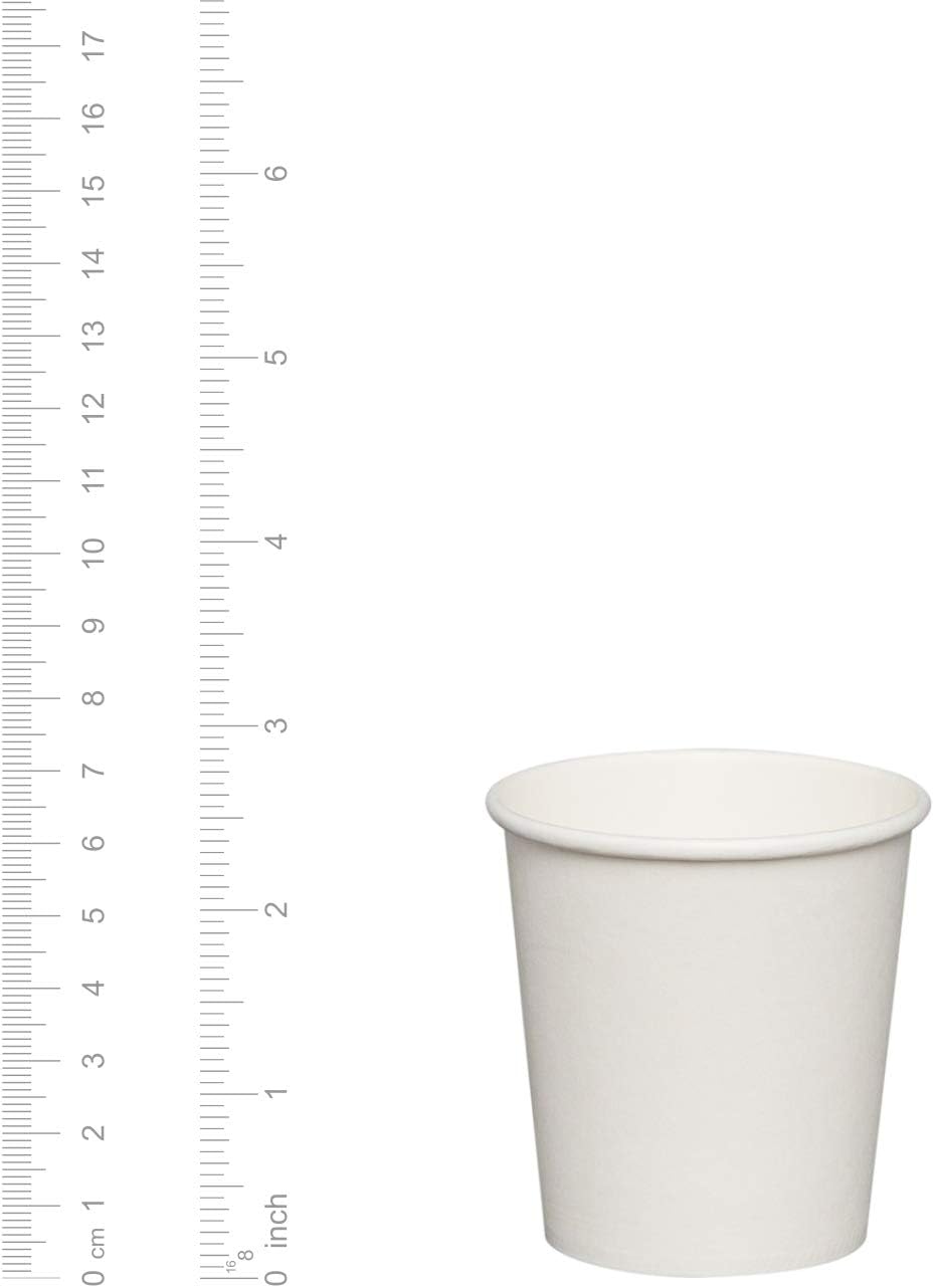 GUSTO [6 oz. - 300 count] Disposable White Paper Cups, Hot Coffee Cups - Eco-Friendly Hot Cups