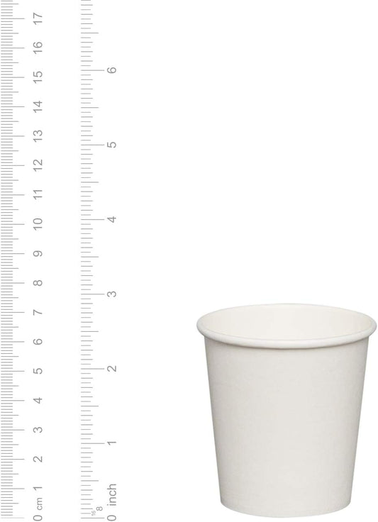 GUSTO [6 oz. - 300 count] Disposable White Paper Cups, Hot Coffee Cups - Eco-Friendly Hot Cups