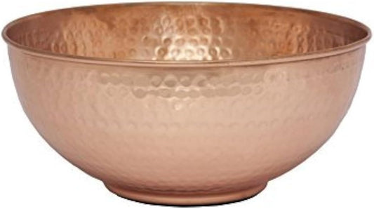 GoCraft Pure Copper Mixing Bowl with Hammered Finish for Salad, Egg Beating, Decorative & Kitchen Serving Purposes - 7.5" (Medium)