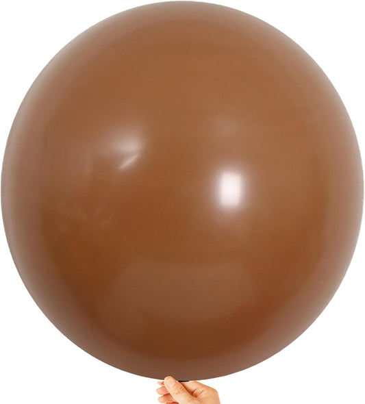 KALOR 18 Inch Brown Balloons, 10 Pcs Matte Latex Balloons Big Round Balloons for Wedding, Baby Shower, Birthday Party and Event Decoration