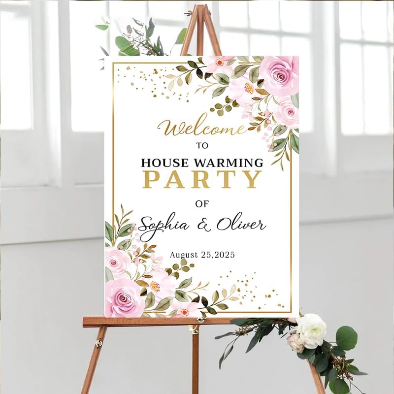 Personalized Housewarming Party Welcome Sign, New Home New Beginning New Memories, Welcome To Housewarming Party, Housewarming Décor, New House Party Sign, Housewarming Party Sign#9