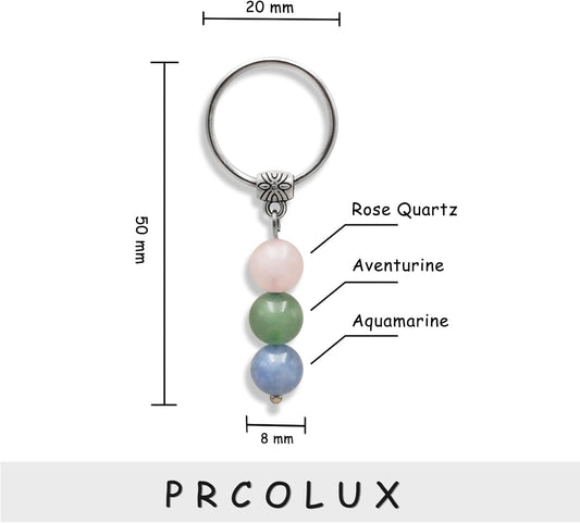 PRCOLUX Natural Healing Crystal Keychain Gifts for Women, Best Friend, Mom, Aunt, Wife Birthday Christmas Graduation Gifts