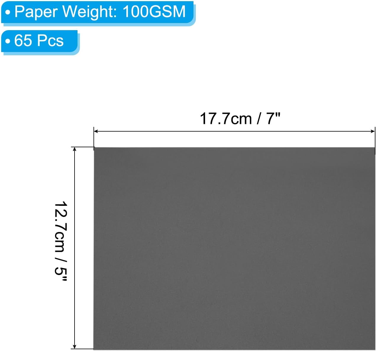 PATIKIL 65 Sheets Vellum Paper 5x7, Vellum Paper Printable Translucent Paper 100GSM for Invitations Printing, Black