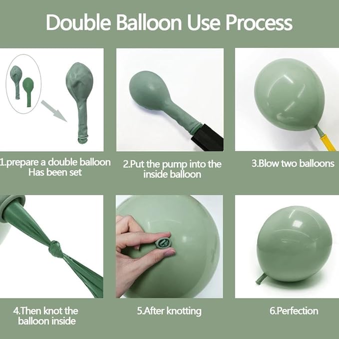 Emerald Green Balloon Arch Kit with Bow, Double Stuffed Dark Forest Hunter Green Dusty Pastel Light Green Balloon Garland for Birthday Bridal Baby Shower Graduation Jungle Safari Party Decoration