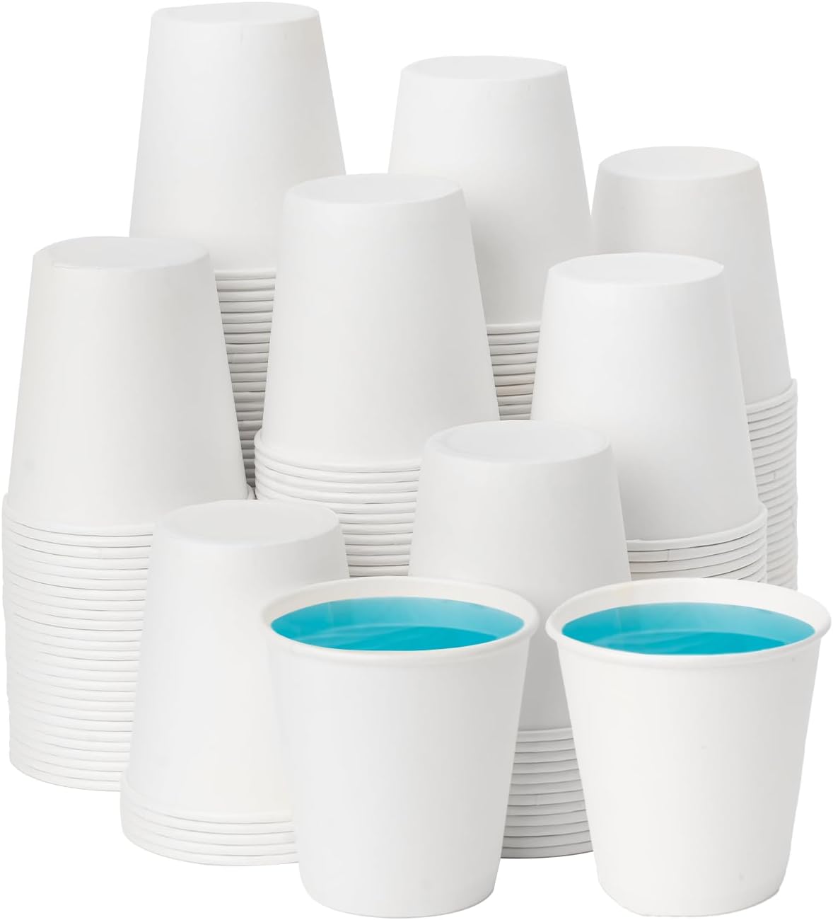 RACETOP 3 oz 300 Pack Paper Coffee Cups for Bathroom, Disposable Mouthwash Cups, Small Paper Cups for Parties, Picnics, Travel