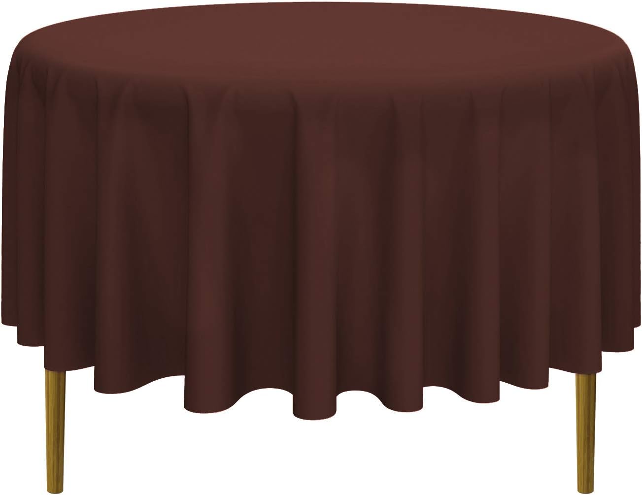 Lann's Linens - 90" Round Premium Tablecloth for Wedding/Banquet/Restaurant - Polyester Fabric Table Cloth - Chocolate Brown