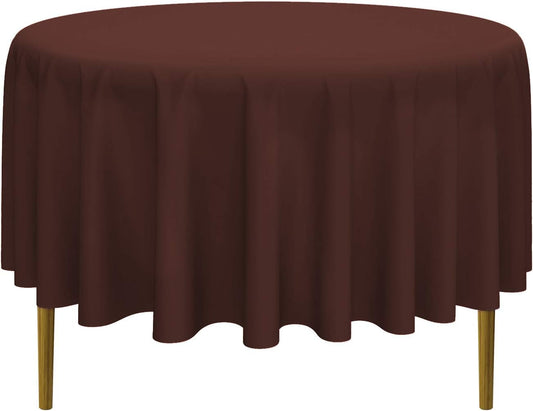Lann's Linens - 90" Round Premium Tablecloth for Wedding/Banquet/Restaurant - Polyester Fabric Table Cloth - Chocolate Brown