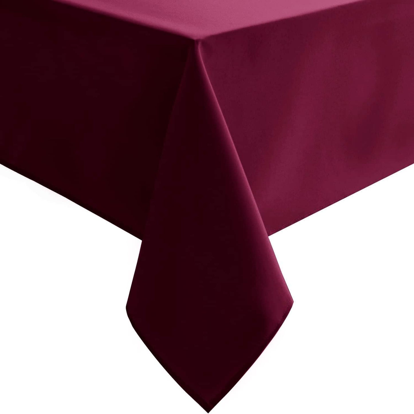 Hiasan Burgundy Rectangle Tablecloth - Waterproof and Spillproof Washable Fabric Table Cloth for Dining Room Kitchen Party and Outdoor, 70 x 90 Inch