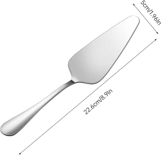 tiokin Cake Pie Servers Set,Stainless Steel Pizza Cake Slicer Server,Cake Cutter with Serrated Edges for Kitchens Restaurants Brithday Parties Set of 3