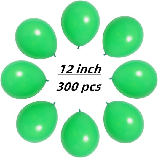 300 Pack Green Balloons 12 inch Green Latex Party Balloon Bulk for Various Party Events Decorations
