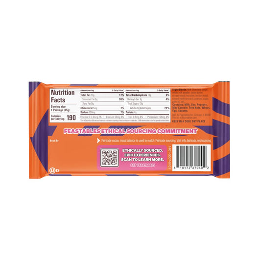 Feastables MrBeast Peanut Butter Jack-O-Lantern, Milk Chocolate & Creamy Peanut Butter Filling, Cups for Adults & Kids, Chocolate Candy for Halloween Snacks, Made With Fairtrade Cocoa, 30 Count
