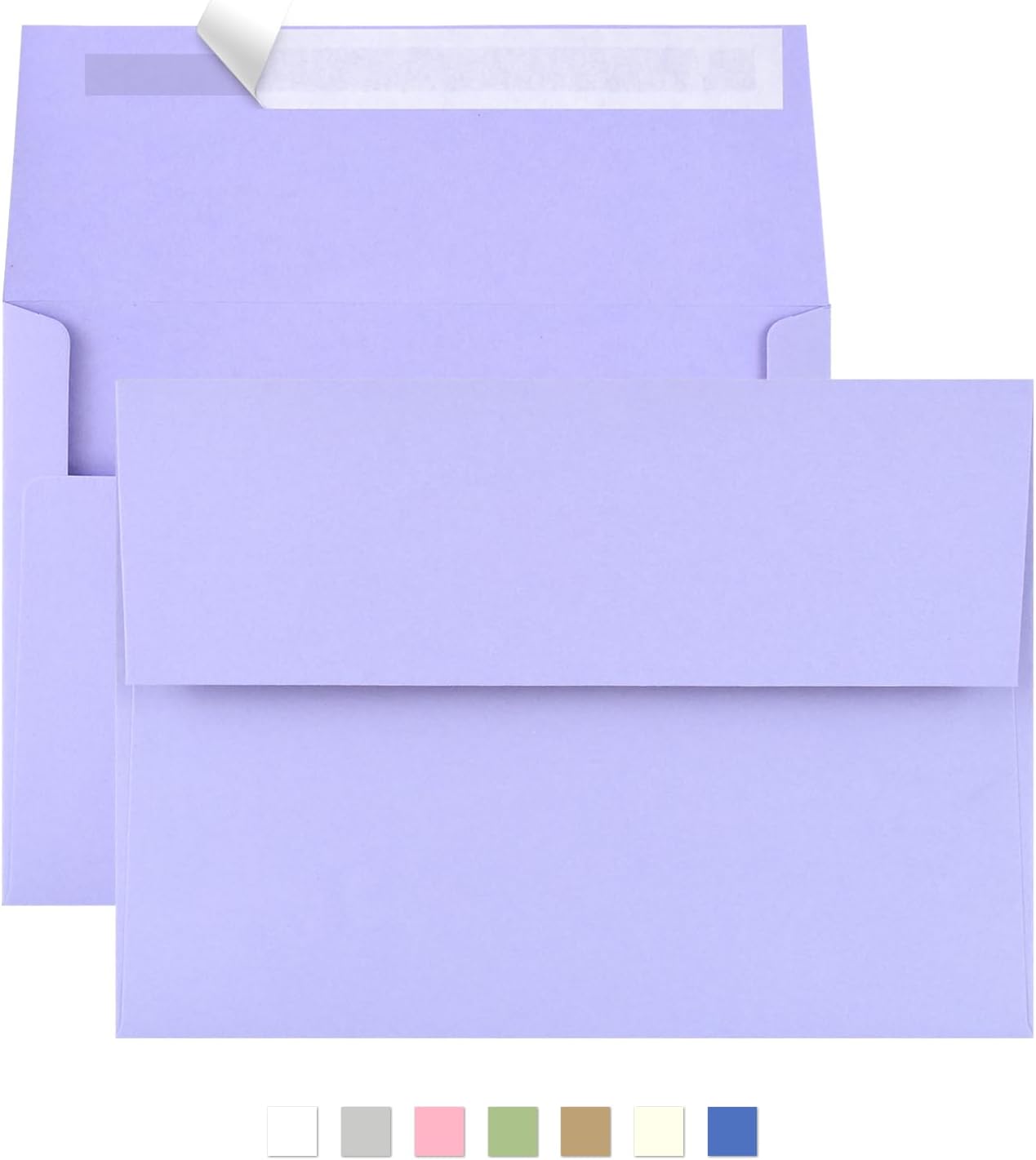 50 Pack A2 Envelopes for Invitations,4.37x5.75 inches,A2 Envelopes Purple Self Seal,Printable,for Wedding,Invitation,Baby Shower,Purple