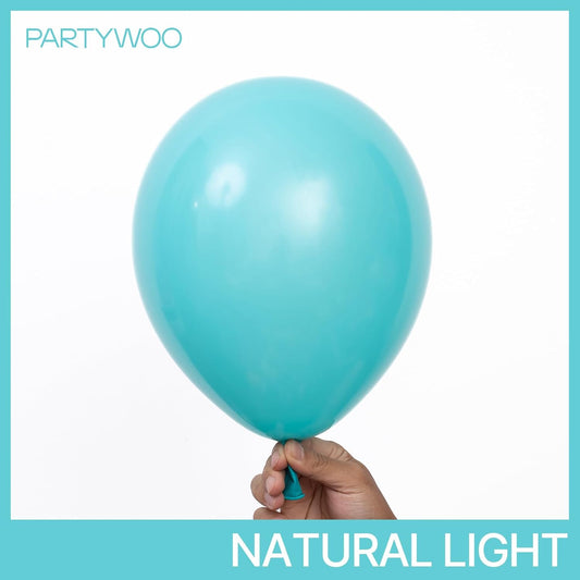 PartyWoo Teal Balloons 155 pcs Different Sizes of 18 12 10 5 Inch Turquoise Aqua Blue Dark Teal Balloon Arch Kit Garland for Graduation Wedding Baby Shower Birthday Party Decorations Teal-Y69
