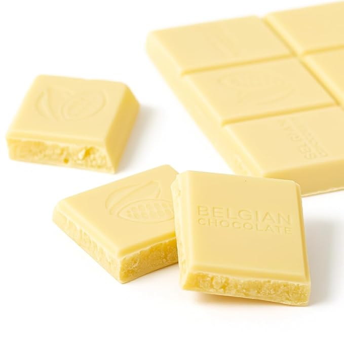 Andy Anand Chocolatier Sugar Free Belgian White Chocolate Bars (60% Cacao) Must for White Chocolate lovers, Stevia sweetened, Gourmet Gift Box - Silky, Rich, and Top-Tier Indulgence (3 Pcs)