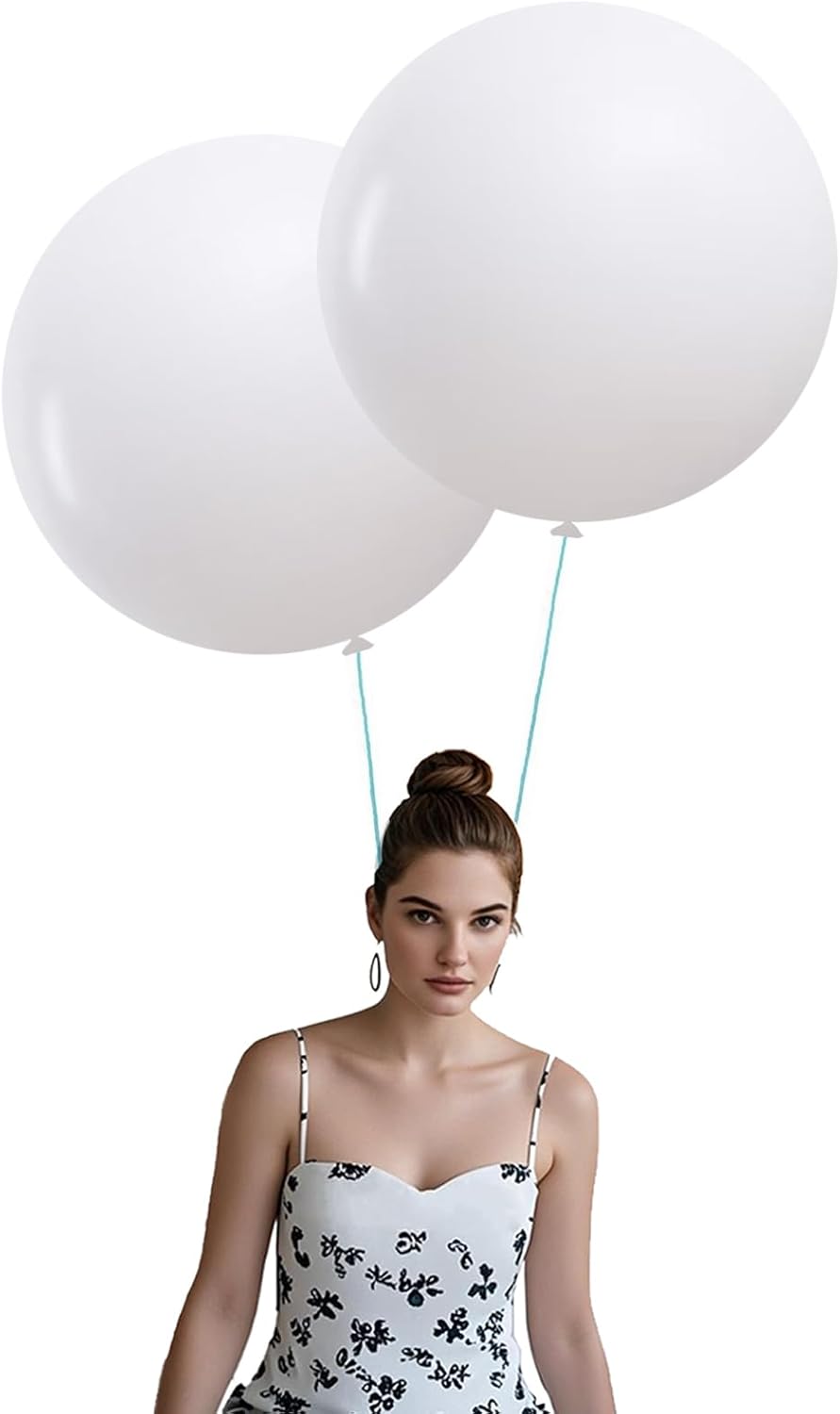 15Pcs 24 Inch Balloons White Giant Round Balloons Large Balloon for Festival, Christmas, Birthday Party Decorations
