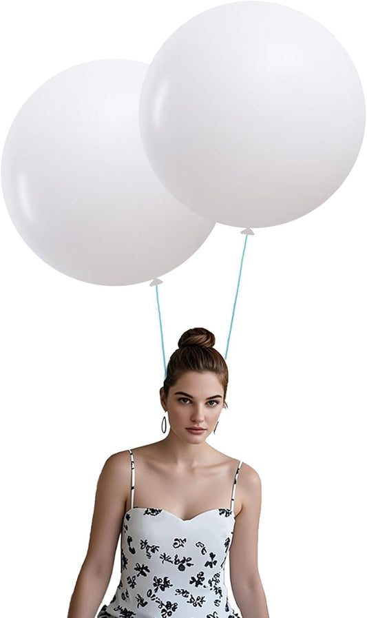 15Pcs 24 Inch Balloons White Giant Round Balloons Large Balloon for Festival, Christmas, Birthday Party Decorations