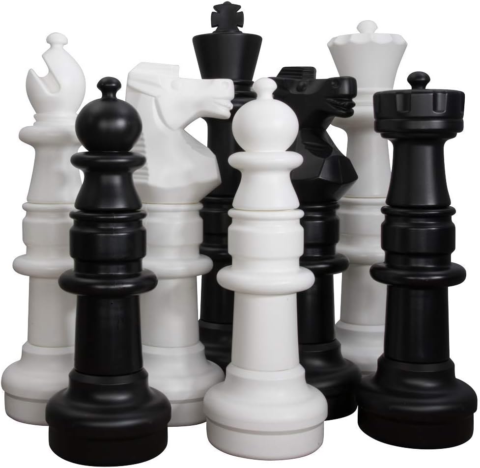 MEGACHESS Giant Oversized Premium Chess Set with 37 Inch Tall King with Hard Plastic Chess Board