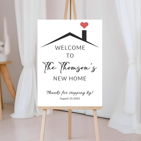 Personalized Housewarming Party Welcome Sign, New Home New Beginning New Memories, Welcome To Housewarming Party, Housewarming Décor, New House Party Sign, Housewarming Party Sign#8