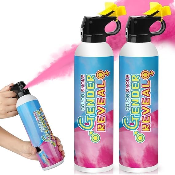 Gender Reveal Powder Cannon - Pink Corn Starch Spray for Baby Girl Parties | 100% Biodegradable & Non-Toxic | Creates Epic 10ft Color Clouds for Unforgettable Celebrations