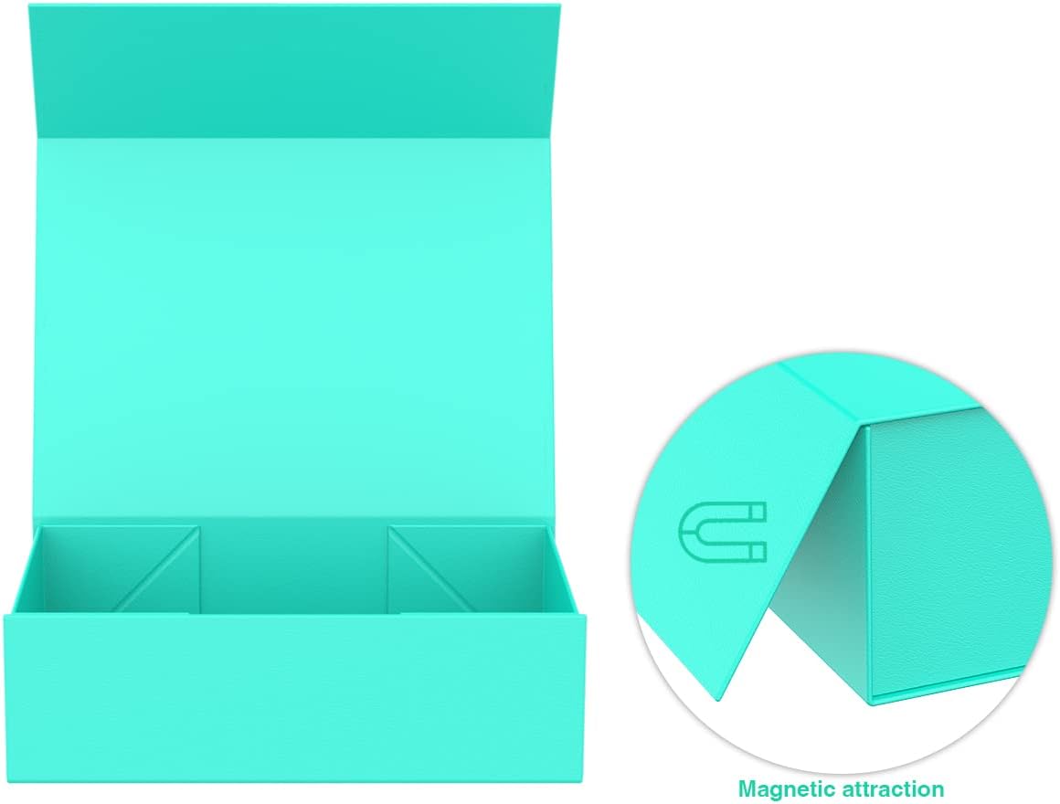 MOZRRO Gift Box with Lids, 9.85 x 5.95 x 3.15 In Magnetic Closure Gift Boxes for Gift Packaging, Gift Box for Christmas,Mothers Day,Fathers Day,Graduations,Weddings,Birthdays Gifts