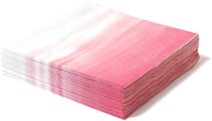 ForYourParty Ombre Patterned Party Napkins (Rose Petal)
