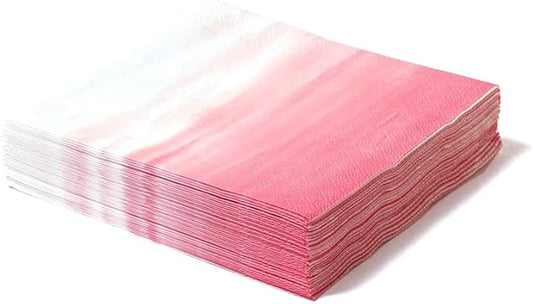 ForYourParty Ombre Patterned Party Napkins (Rose Petal)
