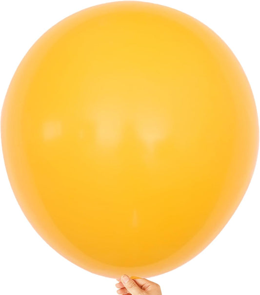 KALOR 18 Inch Lemon Yellow Balloons, 10 Pcs Lemon Yellow Matte Latex Balloons Big Round Balloons for Wedding, Baby Shower, Birthday Party and Event Decoration