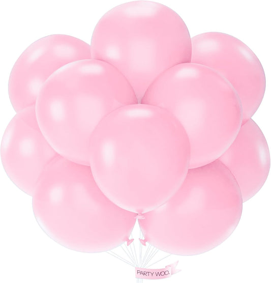 PartyWoo Light Pink Large Balloons 20 pcs 18 Inch Big Jumbo Giant Pastel Baby Pale Pink Helium Balloons for Baby Shower Gender Reveal Valentine's Day Princess Birthday Party Decorations Pink-Q05
