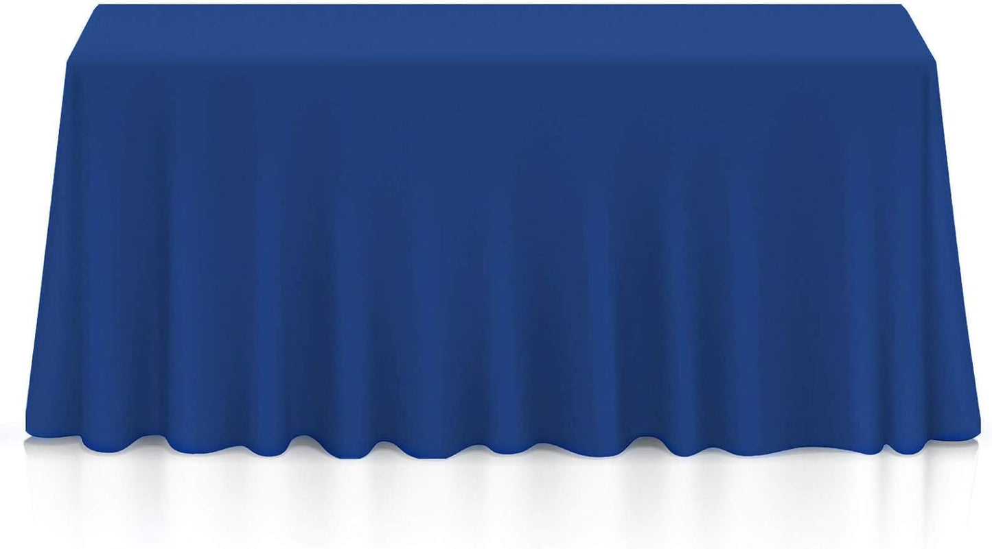 Lann's Linens - 90" x 132" Premium Tablecloth for Wedding/Banquet/Restaurant - Rectangular Polyester Fabric Table Cloth - Royal Blue