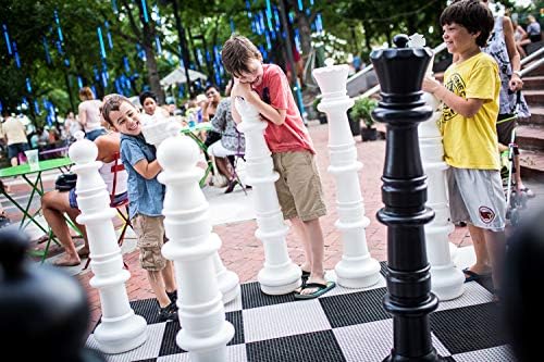 MEGACHESS Giant Oversized Premium Chess Set with 49 Inch Tall King with Hard Plastic Chess Board