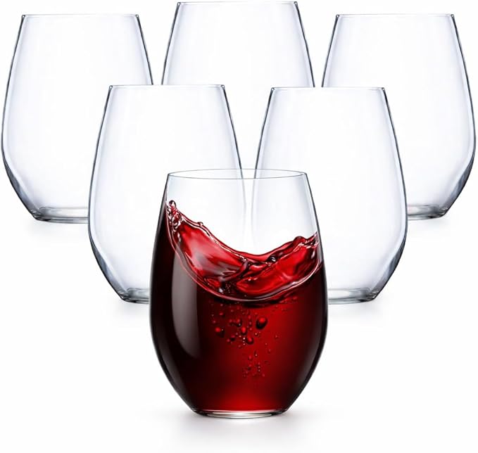 Oojami 40 Pack 12 Ounce Stemless Unbreakable Crystal Clear Plastic Wine Glasses (12 Ounces)