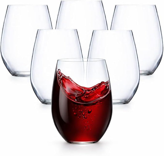 Oojami 40 Pack 12 Ounce Stemless Unbreakable Crystal Clear Plastic Wine Glasses (12 Ounces)
