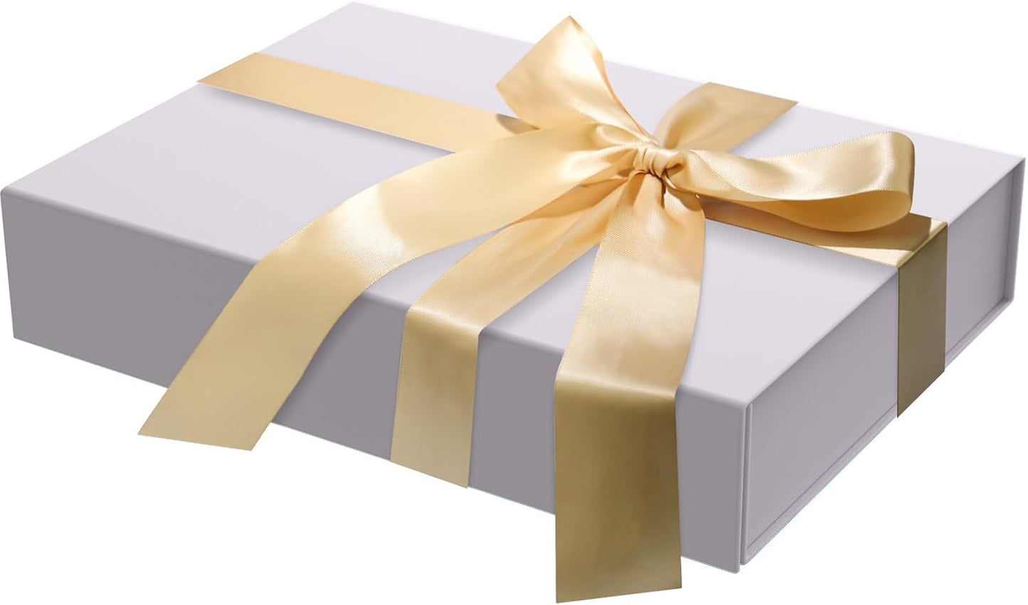 MOZRRO Gift Box 11.5 x 8.2 x 2.3 In Gift Boxes for Presents Magnetic Closure, Gift Boxes with Lids for Presents Birthday Luxury Jewelry T-shirts Gloves Scarves Books Clothes Gift Wrap