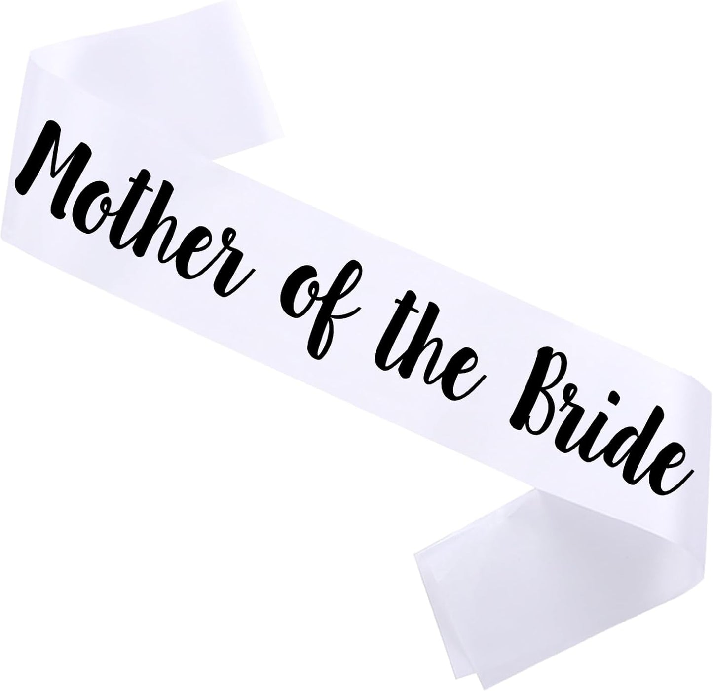 2 PACK Mother of the Bride and Groom Sashes, White Sash with Black Letters Bachelorette Sashes for Mother Bridal Shower Supplies Wedding Accessories
