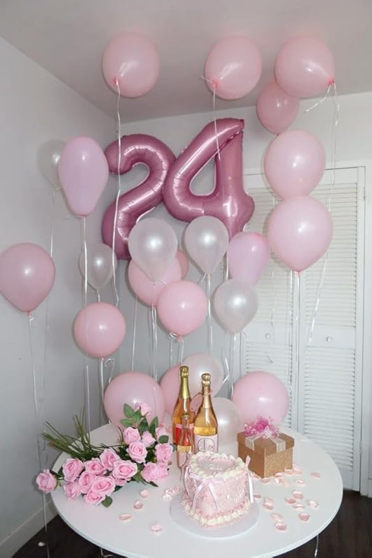 Balloon 14 Number, Large 14th Pastel Pink Birthday Decorations for 1 4 14 41, 40 Inch Foil Balloon for Wedding Engagement Photo Shoot Memorial Day's Supplies