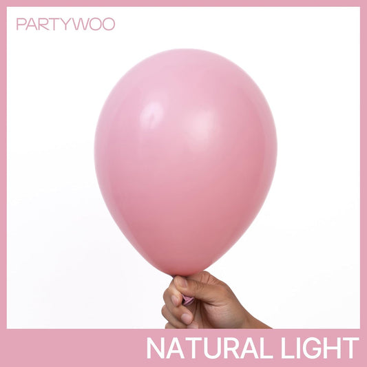 PartyWoo Mauve Balloons 100 pcs Different Sizes of 18 12 10 5 Inch Dusty Dark Boho Pink Latex Balloon Arch Kit Garland for Baby Shower Bridal Shower Wedding Birthday Party Decorations Pink-F30