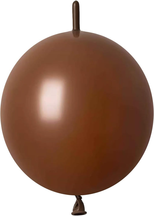 IN JOOYAA Link Balloons 12 Inch 120 Pcs Quick Link Balloons for Wedding Party Festival Birthday Decorations (Brown)
