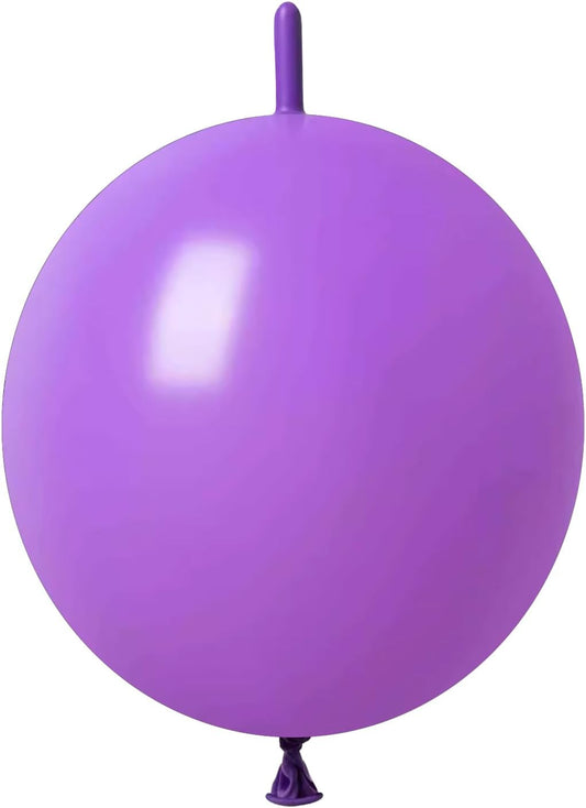 IN JOOYAA Link Balloons 6 Inch 120 Pcs Quick Link Balloons for Wedding Party Festival Birthday Decorations (Purple)
