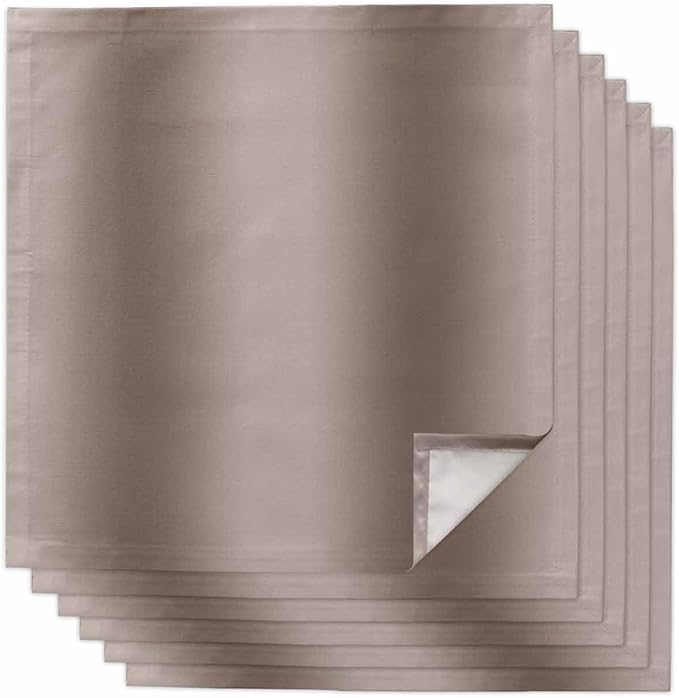 Brown Ombre Cloth Napkins Set of 6 Reusable Dinner Napkins, Modern Abstract Art Cocktail Napkin, Farmhouse Gradient Washable Table Napkins for Wedding/Holiday Party/Baby Shower 20"x20"