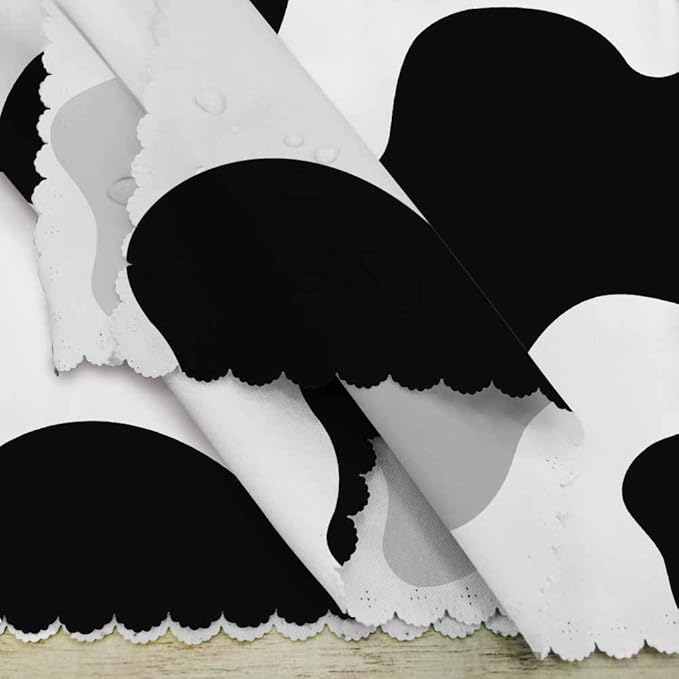 Milk Cow Spots Napkins Cloth Washable Set of 4 Animal Skin Texture Polyester Kitchen Dinner Napkins for Holiday Festive Wedding Decor 18 x 18 inch