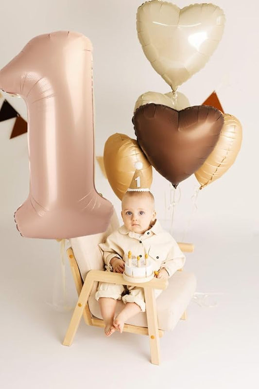 Number 0 Balloons 40 Inch Light Brown Number Balloons for 10 20 30 40 50 60 70 80 90 100 Numbers Balloon Birthday Decorations Wedding Event Baby Shower