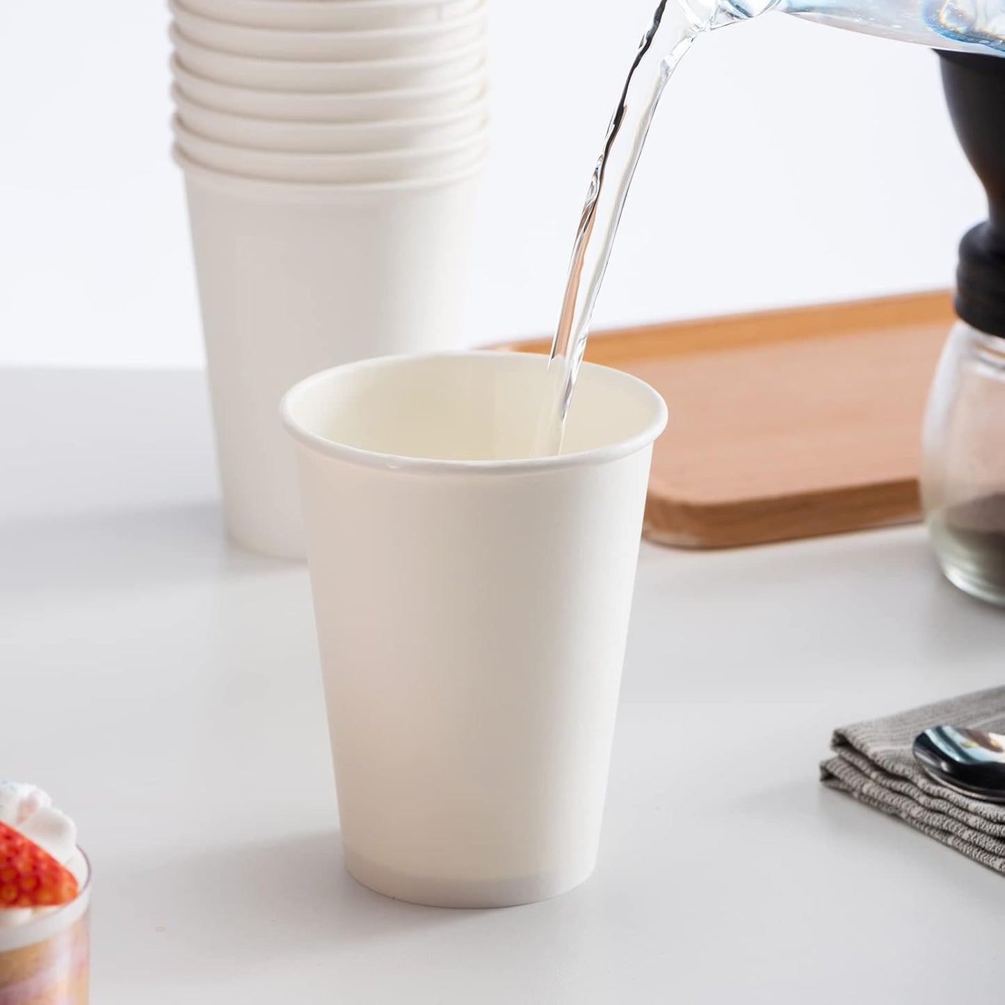 RACETOP Paper Coffee Cups 12 oz 300 pack, Paper Cups Disposable, Hot Coffee Cups, Ideal for Coffee, Hot Drinks