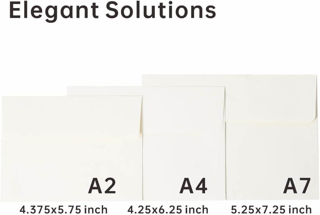 Keketer A2 Cream White Printable Envelopes 80 Pack Self - Seal, for 5x7 Cards, Weddings, Invitations, Baby Shower 4.375 x 5.75 Inches