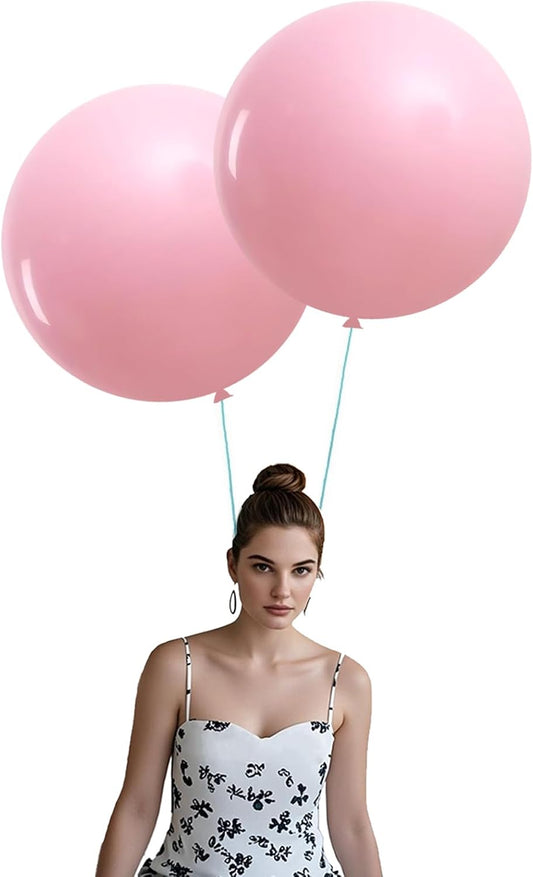 15Pcs 24 Inch Balloons Light Pink Giant Round Balloons Large Balloon for Festival, Christmas, Birthday Party Decorations