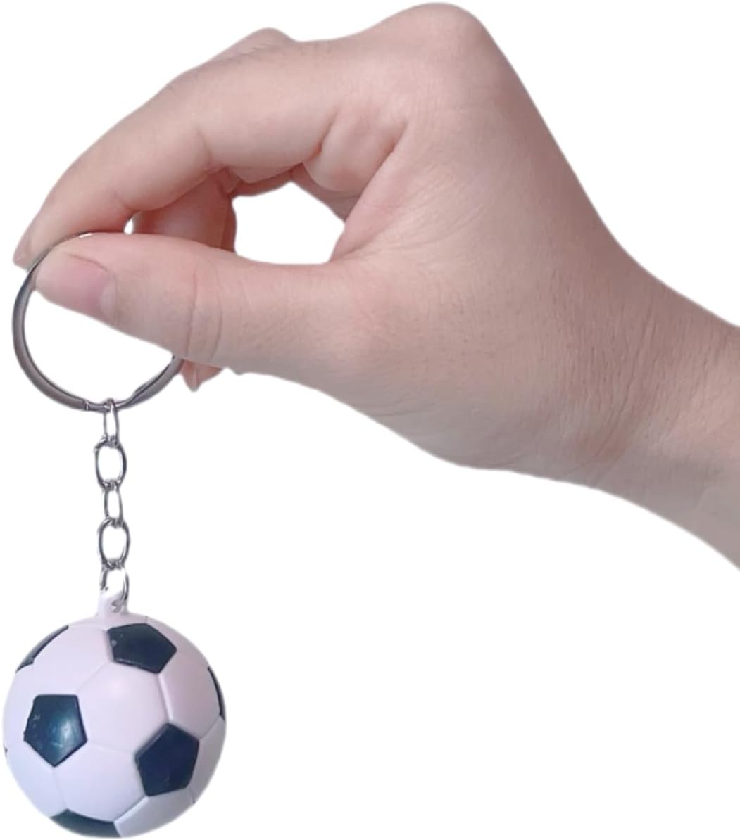 Mini 3D Soccer Sports Fan Keychains Birthday Gift Backpack Pendant Car Keychains Men's Toy Cute Football Fans Gifts