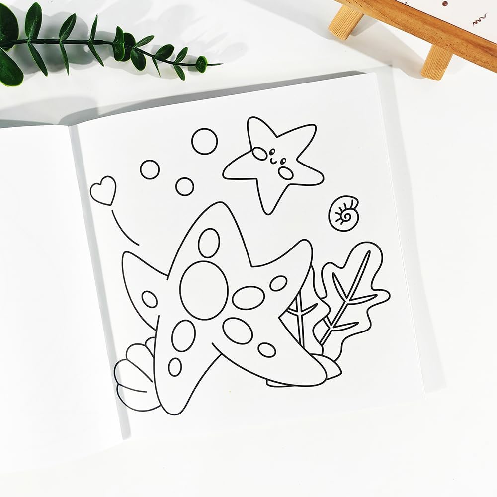 Adorable Coloring Book for Kids Ages 4–8: 40 Unique Single-Sided Pages to Prevent Bleed-Through | Thick Paper for Markers & Crayons | Screen-Free Learning Fun & Family Creative Gift (Ocean Scene)