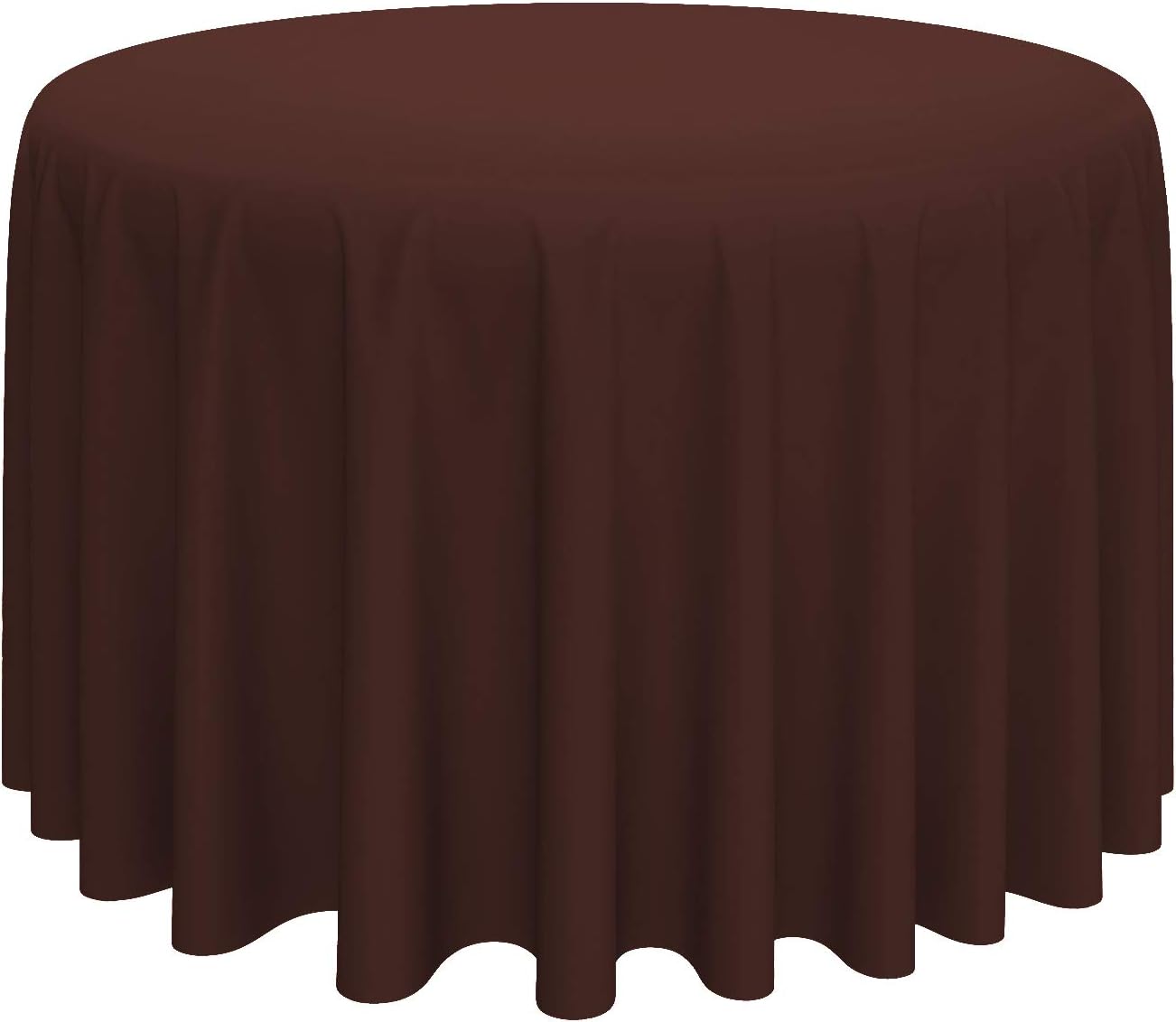 Lann's Linens - 108" Round Premium Tablecloth for Wedding/Banquet/Restaurant - Polyester Fabric Table Cloth - Chocolate Brown